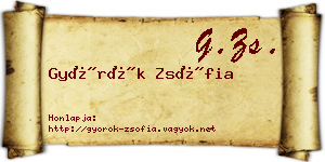 Györök Zsófia névjegykártya