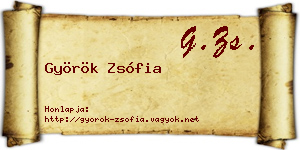 Györök Zsófia névjegykártya