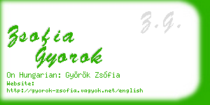 zsofia gyorok business card