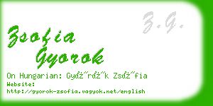 zsofia gyorok business card